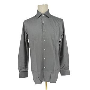 Robert Graham Button Front Shirt Long Sleeve Woven ROSCOE Solid Grey M